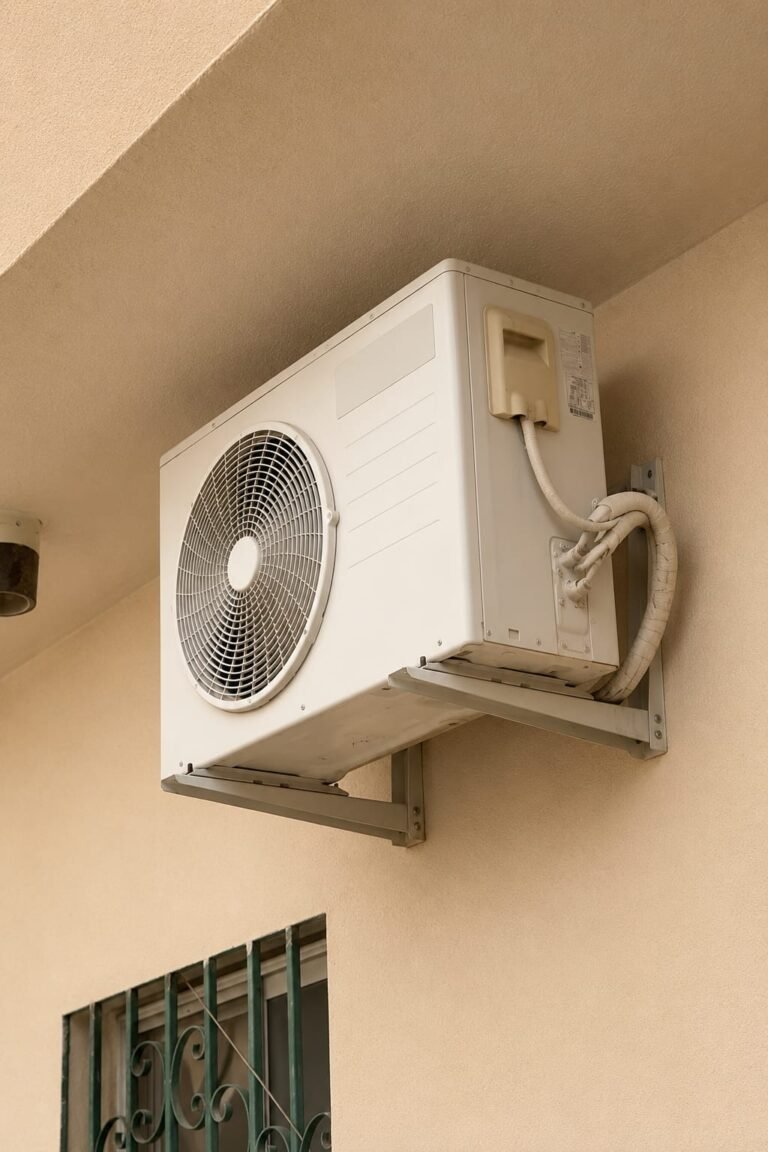 تركيب وحدة مكيف خارجية على حامل جداري مع عزل التمديدات بالرياض